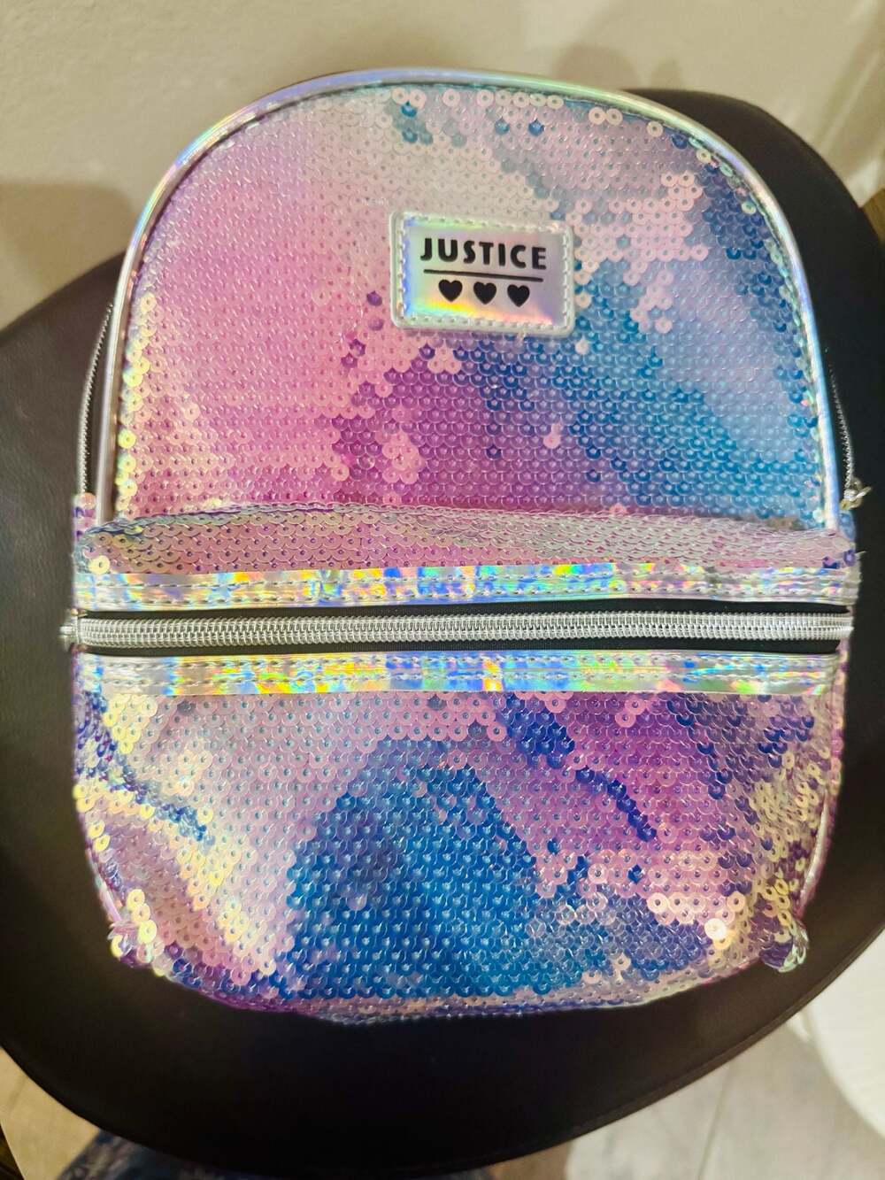 Justice Girls Iridescent Sequin Ombre Mini Backpack